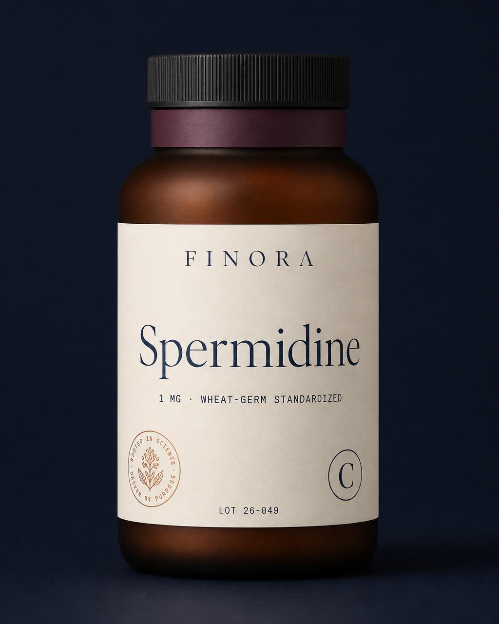 Spermidine (Wheat-Germ) — 1 mg · Standardised — FINORA Vita amber glass bottle
